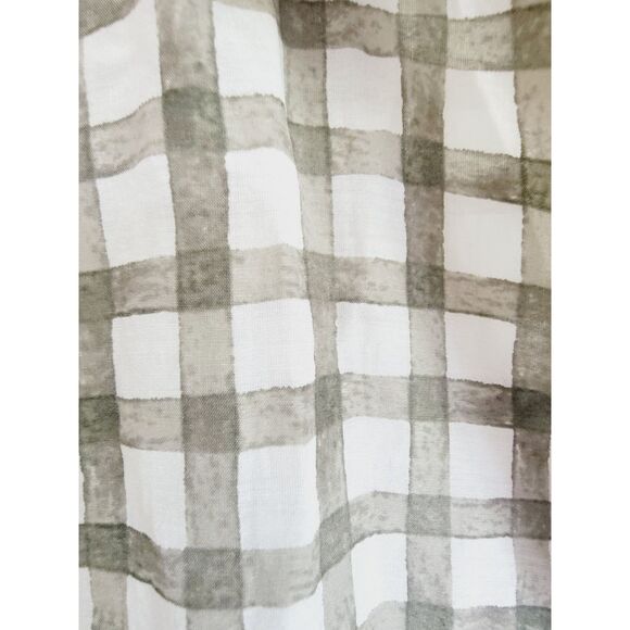 J. Jill XL Cotton Silk Blend Button Up Tie Front Sleeveless Top Green Sleeveless - Picture 3 of 7